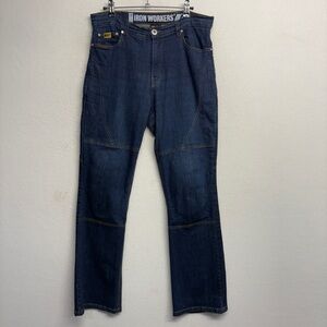 Bilt Iron Workers Steel Motorcycle Work Jeans Blue Women's 8x30 Knee PADS‎ Armor